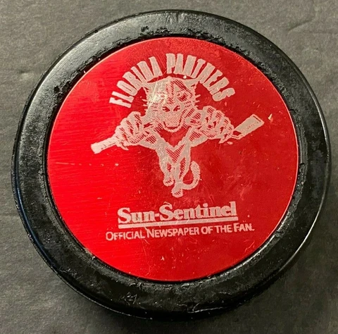 NHL NATIONAL HOCKEY LEAGUE FLORIDA PANTHERS SUN-SENTINEL HOCKEY PUCK Cover