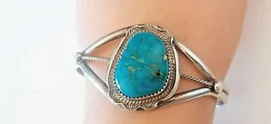 BRACCIALE ARGENTO ° gioielli indiani ° TURCHESE ° 925 / 1000 ° gioielli in argento ° - Foto 1 di 12