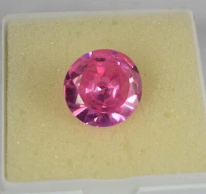 19.10 Ct Natural Cambodian Pink Zircon 15 x 15 mm Round Gemstone Certified E2547 - Picture 1 of 11