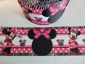 3 Yards lot 3" Minnie mouse grossgrain Ribbon Hair Bow Supplies. - Picture 1 of 1