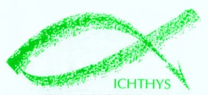 Aufkleber "Ichthys"-Kreide Fisch grün (*NEU*) - Bild 1 von 1