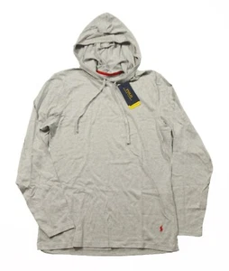 Polo Ralph Lauren Men's Grey Supreme Comfort Long Sleeve Hooded Lounge T-Shirt - Picture 1 of 3