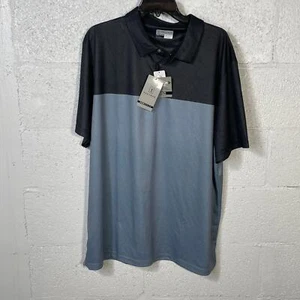 Camisa polo de golf PGA Tour Airflux Birdseye Block Print SS para hombre, caviar XXL  - Imagen 1 de 10