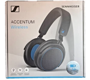 SENNHEISER Accentum Wireless Headphones | Up To 50 HR Battery | Black w/blue - Picture 1 of 2