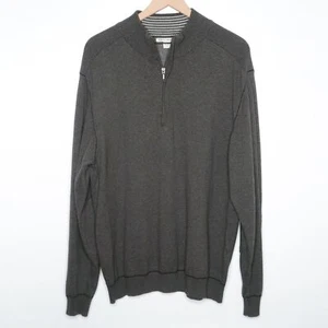 Cutter & Buck Mens Pullover Sweater Size XL Gray Half Zip Cotton - Picture 1 of 11