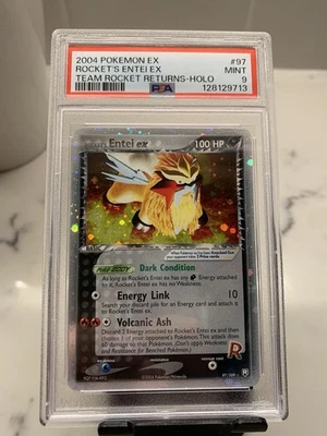 2004 Pokémon Rocket’s Entei 97/109 Team Rocket Returns Holo MINT PSA 9 - Image 1 of 4