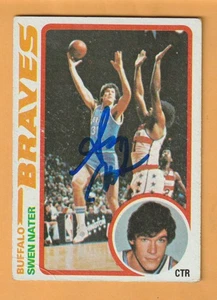 Swen Nater Buffalo Braves AUTO Firmado 1978-79 Topps UCLA Bruins Arrugado - Imagen 1 de 2