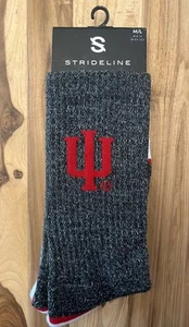 Neu mit Etikett - Strideline NCAA Indiana University Strumpfhosen Logo grau Socken Erwachsene M/L - Bild 1 von 3