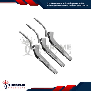 3 Stück RDM Dental Gelenk Papier Halter Gebogene Pinzette Pinzette Edelstahl - Bild 1 von 1