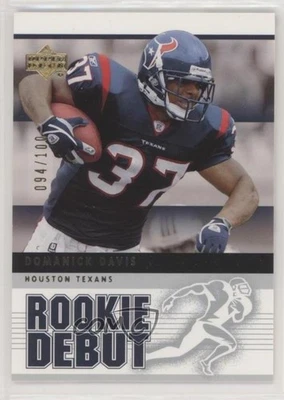 2005 Upper Deck Rookie Debut Gold 100 /100 Domanick Davis #40 - Image 1 of 2