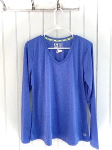NWT RBX Long Slv Shirt Performance Active Top Size XL Blue V-Neck  X-Dri Wicking - Picture 1 of 6