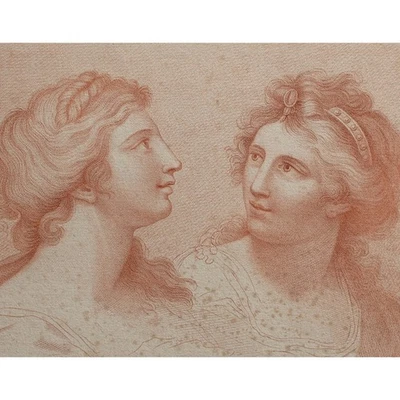 Francesco Bartolozzi Klassizismus Frauenporträt Sammlung M. Bovi Radierung 1799 - Bild 1 von 4