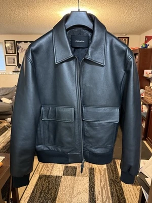 Coach Men’s Leather Flight Jacket - Medium - Image 1 of 4