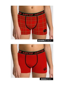 Boxer bambino in cotone elasticizzato Rosso portafortuna Lotto LB4265 - Picture 1 of 1