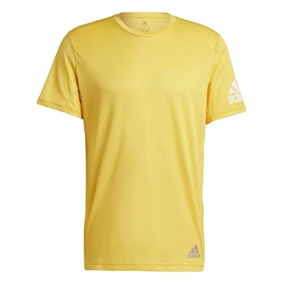 Camiseta de Manga Corta Hombre Adidas Run It Amarillo - Imagen 1 de 4