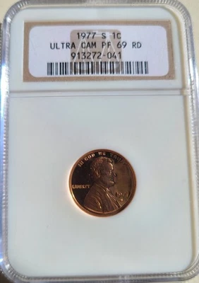 1977-S Lincoln Cent Penny NGC PF69 Ultra Cameo RD Low Pop - Image 1 of 2
