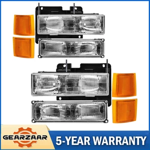 Faros para Chevy Silverado C10 C/K 1500 2500 3500 1994-1998 con lámpara de parachoques - Imagen 1 de 17