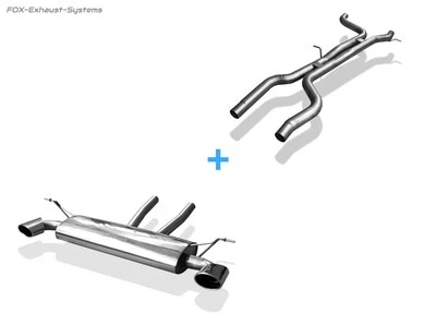 Дуплексная полная система от Cat VW Touareg 7 л 140x90 мм угловая с ABS - Изображение 1 из 3