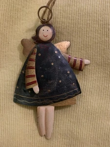 Bemalter Metall Engel Ornament - Bild 1 von 1