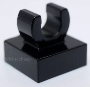 Lego 15x Azulejo Negro Modificado 1 x 1 con Clip O Abierto - Imagen 1 de 1