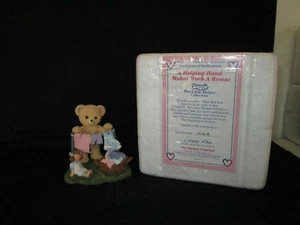 Vintage Hamilton Collection Snuggle Bear A Helping Hand Makes Work A Breeze COA - Picture 1 of 4