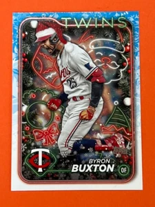 2024 Topps Holiday #H114 ~ Variazione natalizia ~ Byron Buxton ~ Gemelli del Minnesota - Foto 1 di 6
