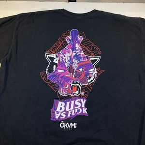 T-SHIRT OKVMI BRAND BUSY AS F*CK da uomo 2XL XXL streetwear - Foto 1 di 5
