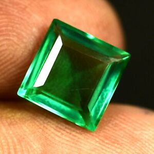 3.80 CT Transparent Natural Colombian Emerald Cut GIE CERTIFIED Gemstone 2002