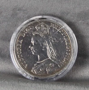 1890 Silver Crown Coin - Queen Victoria - Picture 1 of 2