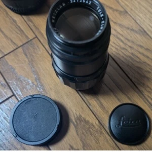 Leica LEITZ Tele Elmar 135mm f/4 MF Lens w/Front cap, Rear cap From Japan Fedex - Picture 1 of 4