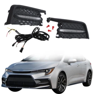 For 2020 2021 2022 Toyota Corolla SE XSE Front Pair of LED DRL Fog Lights Lamps - Picture 1 of 9