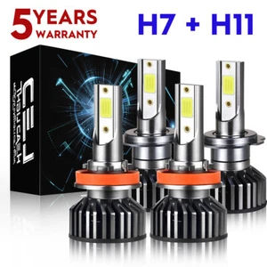 4X H7 H9 LED Headlight Globes Hi-Lo Beam Bulbs For Holden Commodore VE 2006-2013 - Picture 1 of 16
