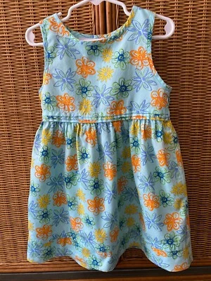 VESTIDO DE VERÃO DE ALGODÃO SEM MANGAS FLORAL INFANTIL FEMININO SIMPLESMENTE BÁSICO TAMANHO 3/4T - Imagem 1 de 4