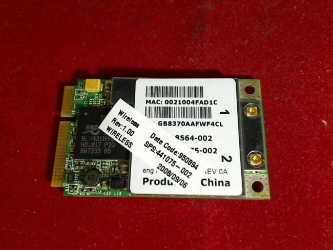 Wlan W-Lan WiFi Karte Board Modul Platine HP Mini 2133 (2) - Bild 1 von 1