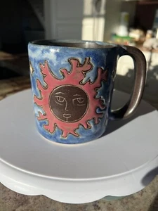 Mara Becher Mexiko Himmlische Sonne Mond Sterne 16oz Handarbeit Keramik Pottery Studio - Bild 1 von 6