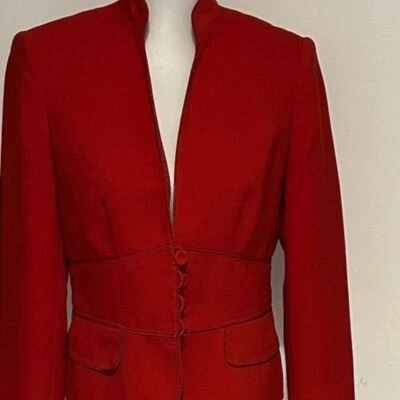 Anne Klein Jacket Red - Size 6. - Image 1 of 4