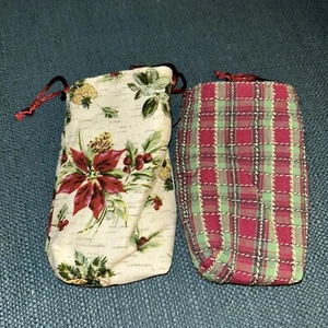 Longaberger Little Shopper Reversible Drawstring Gift bags Set of 6 bags - Picture 1 of 5