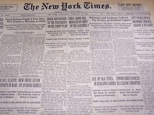 1937 24. FEBRUAR NEW YORK TIMES - KLEIMAN UND LUCKMAN ANGEKLAGT - NT 3446 - Bild 1 von 2