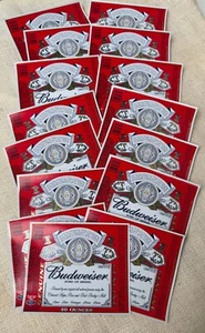 15 Vintage 40 oz. Budweiser "King Of Beers" Bottle Labels ~ Unused - Picture 1 of 4