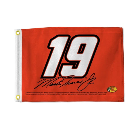 Martin Truex Jr. #19 Flag Boat, Golf Cart, Utility Flag - Orange Flag Cover