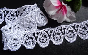 Venise Lace, 1+3/4 inch wide  white color  selling by the yard - Picture 1 of 1