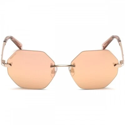 Gafas de sol SWAROVSKI SK193 28U oro rosa metal piedra marco sin montura 56-18-140 Foto 1 de 3