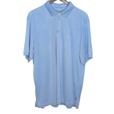 Tommy Bahama Palm Coast Pro Island Zone Polo Shirt Blue Mens XL - Image 1 of 4