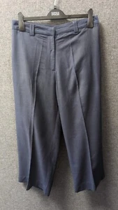 Joanna Hope Cropped Linen Blend trousers Navy UK 22 LN056 CC 15 - Picture 1 of 5