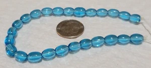 K371 8mm pressed glass oval beads. will combine to save on shipping - Picture 1 of 1
