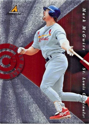 1997 Pinnacle Mark McGwire Hit It Here Foil #8 /91848 NM/MT ST. LOUIS CARDINALS - Image 1 of 2
