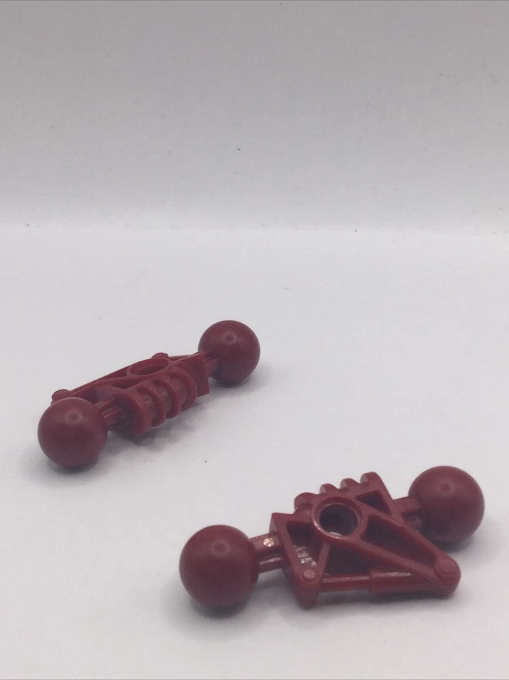 (2x) Lego 47311 Bionicle Toa Metru braço seção inferior 2 juntas esféricas vermelho escuro - Imagem 1 de 1