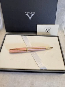 Visconti Divina Fashion Gold & Rose Mother of Pearl Diamond Ballpoint Pen $555 - Picture 1 of 8