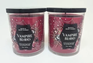 Bath & Body Works set of 2 Vampire Blood Single Wick Candles 8 oz 2024 New - Bild 1 von 2
