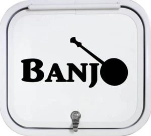 D1090BK Banjo Bluegrass Calcomanía Adhesiva para Ventana de Coche Guitarra Acústica Mandolina - Imagen 1 de 1
